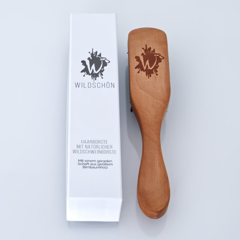 Natural boar bristle handle brush