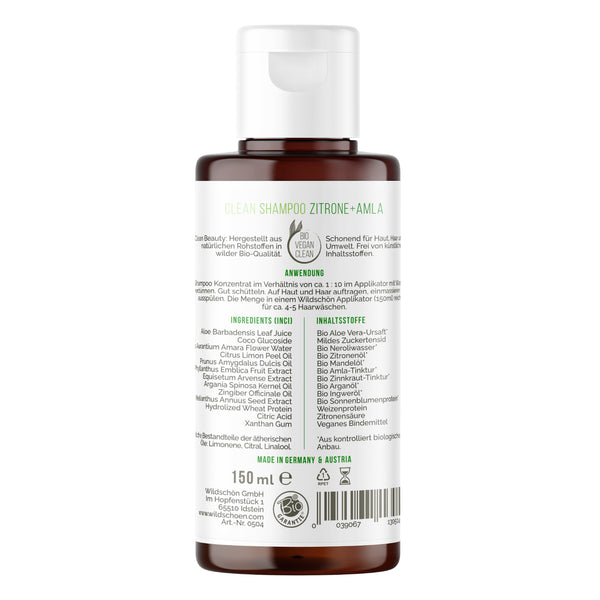 Wildschön Clean Shampoo Konzentrat Zitrone + Amla