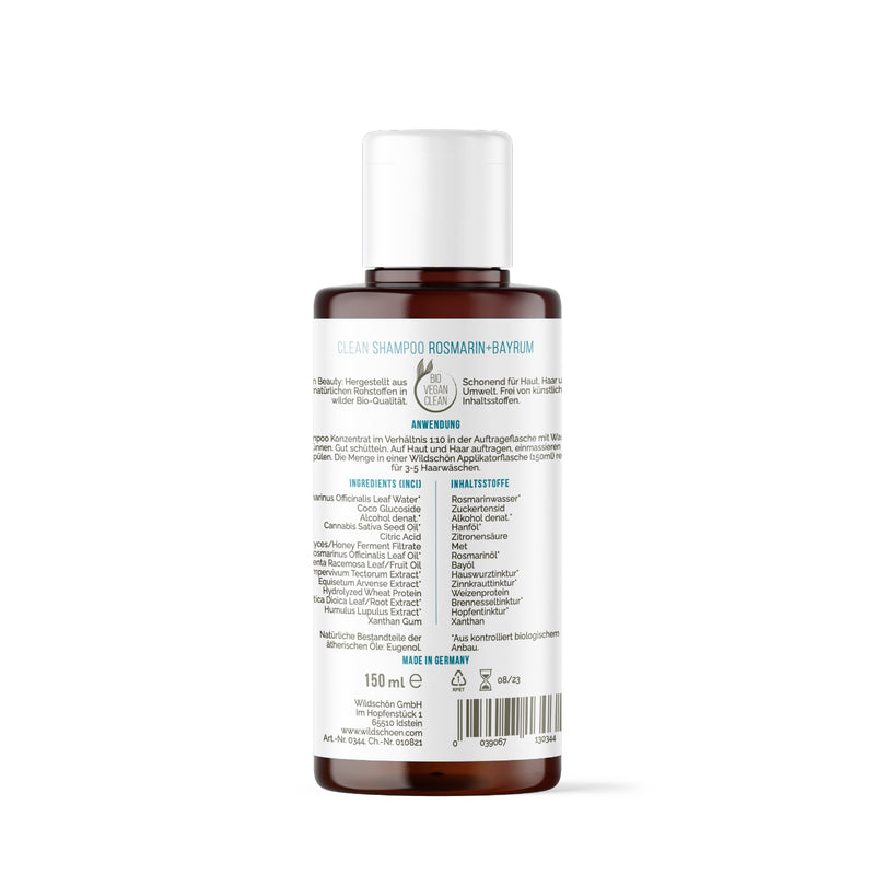 Shampoo Konzentrat Rosmarin + Bayrum (150ml)